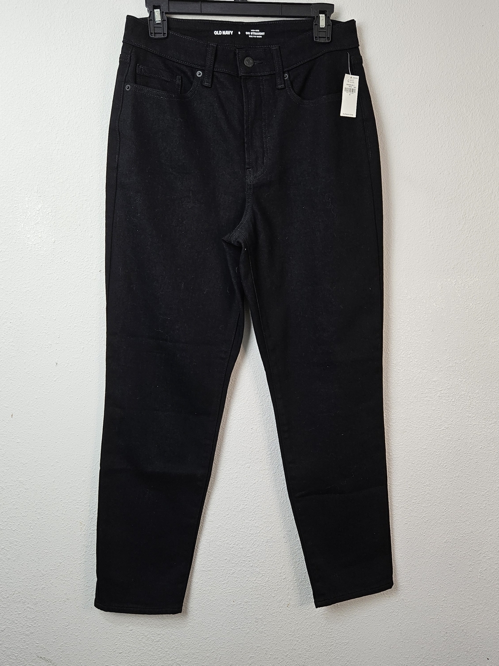 Old Navy Women's OG Straight High Rise Built-in Warm Jeans Size 8 NWT Black